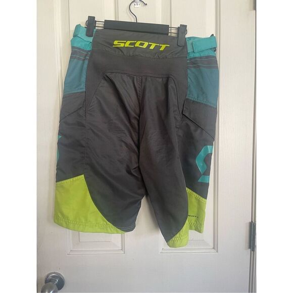 Scott Mens Multicolor Zippered Adjustable Waist Sports Cycling Shorts Medium - Picture 15 of 16